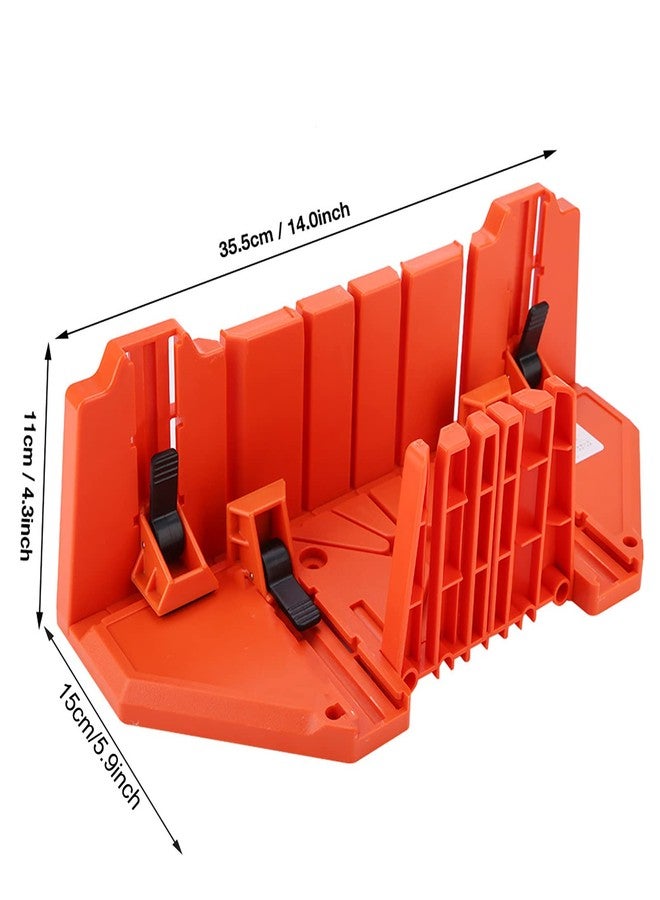 DAUERHAFT Saw Mitre Box , Woodworking Clamping Plastic Mitre Saw Box , Pruning Saw Wood Cutting Hand Saw Hardware Tool 14inch with Clamp for Accurate Cutting - Image 2
