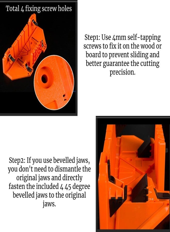 DAUERHAFT Saw Mitre Box , Woodworking Clamping Plastic Mitre Saw Box , Pruning Saw Wood Cutting Hand Saw Hardware Tool 14inch with Clamp for Accurate Cutting - Image 5