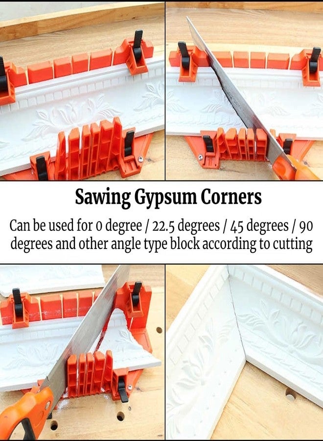 DAUERHAFT Saw Mitre Box , Woodworking Clamping Plastic Mitre Saw Box , Pruning Saw Wood Cutting Hand Saw Hardware Tool 14inch with Clamp for Accurate Cutting - Image 4