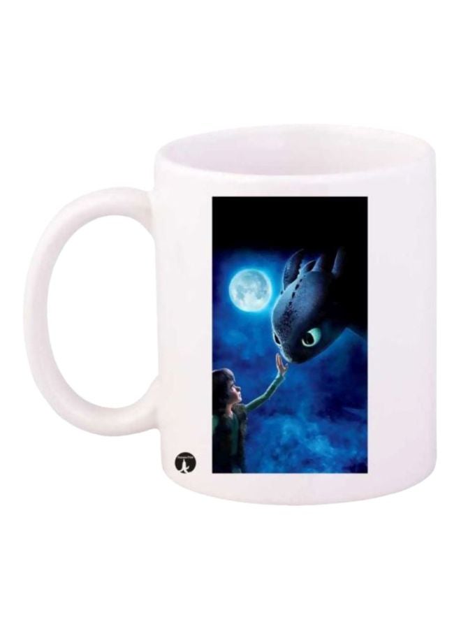 How To Train Your Dragon Printed Mug White/Blue