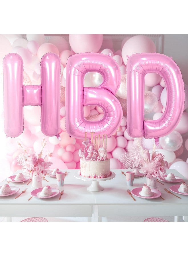 Biapian 40 Inch Letter Balloons, Light Pink Letter P Balloon Giant, Alphabet P Balloon Foil With Straw, Macaron Pink Letters Balloon For Girls Women Birthday Party Baby Shower Anniversary Decoration - Image 4
