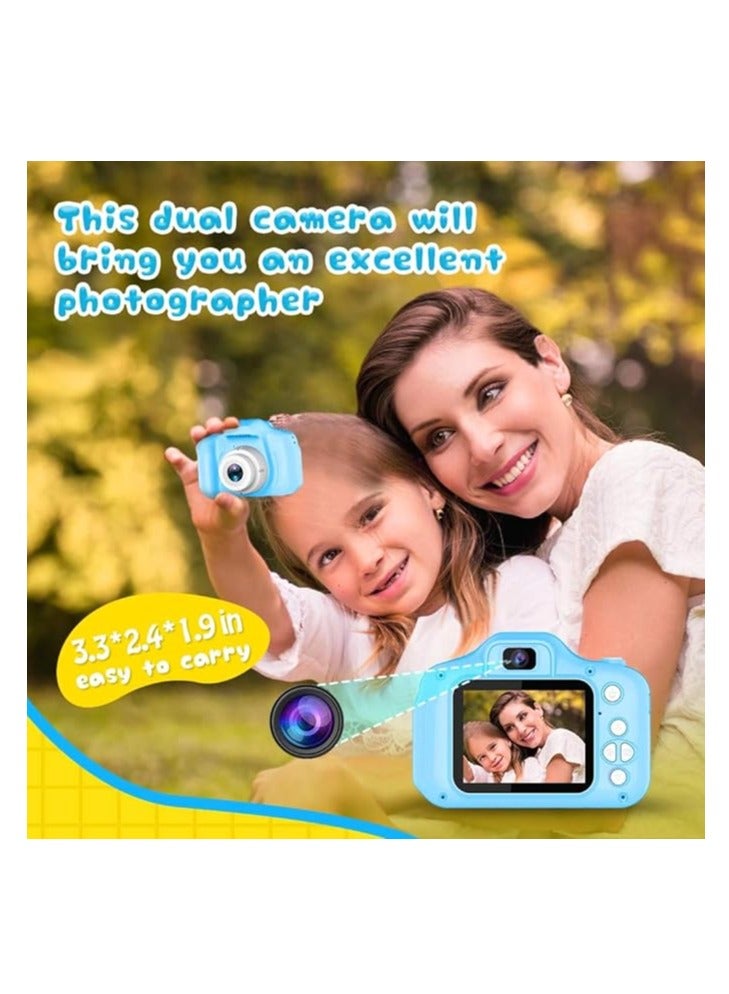Kids Camera, Christmas Birthday Gifts for Girls Age 3-9, HD Digital Video Cameras for Toddler, Portable Toy for 3 4 5 6 7 8 Year Old Girl with 32GB SD Card (Popular, Blue) - Image 4