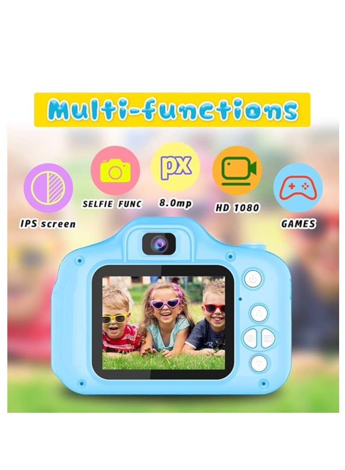 Kids Camera, Christmas Birthday Gifts for Girls Age 3-9, HD Digital Video Cameras for Toddler, Portable Toy for 3 4 5 6 7 8 Year Old Girl with 32GB SD Card (Popular, Blue) - Image 5