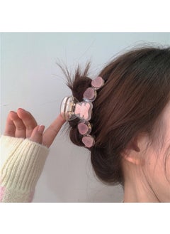 High Horse Tail Hair Clip Pink Water Jujube Clip Transparent Cute Sweet Girl Shark Spring Season Hair Accessories 1# pink love gummy bear grip clip