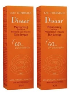 2Pcs Disaar Moisturizing Sunblock SPF 60 , 80Ml