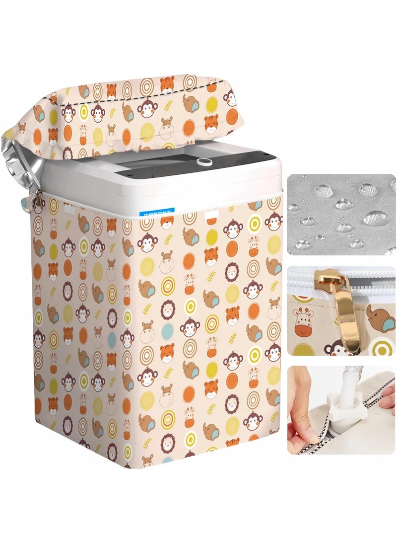 YelaJoy Top Load Washing Machine Cover Waterproof Washer Dryer Cover with Zipper Dustproof Outdoor Full-Automatic Washer Protector Case Laundry Cover 22x22.8x36.2inch (Animal) - Image 1