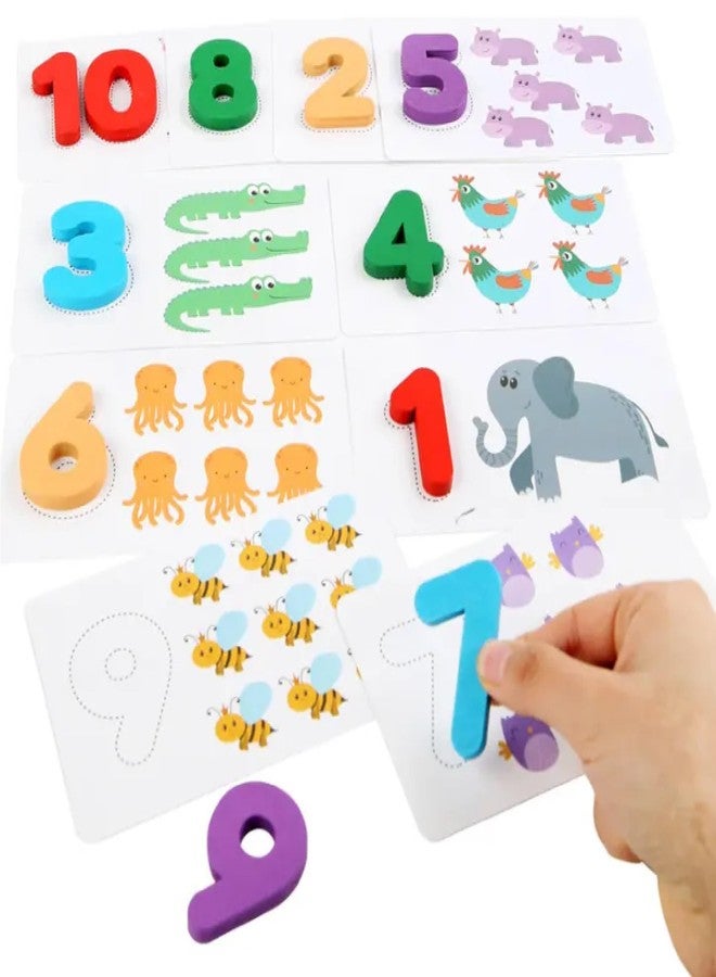 Chocozone Wooden Learning Educational Board for Kids, Learning Puzzle Toys for 2 Years Old Boys & Girls (Spelling & Numbers) - Image 4