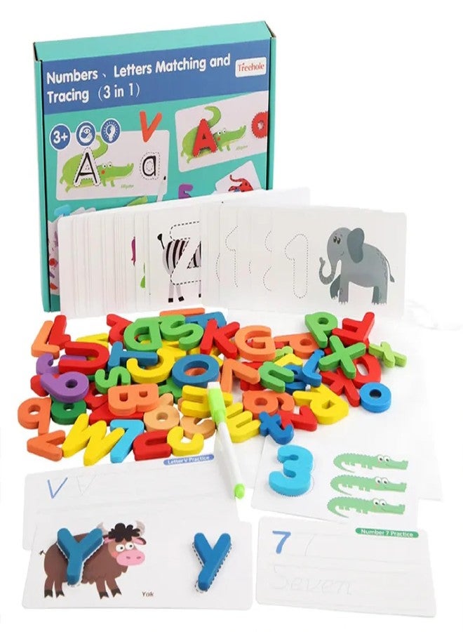 Chocozone Wooden Learning Educational Board for Kids, Learning Puzzle Toys for 2 Years Old Boys & Girls (Spelling & Numbers) - Image 1