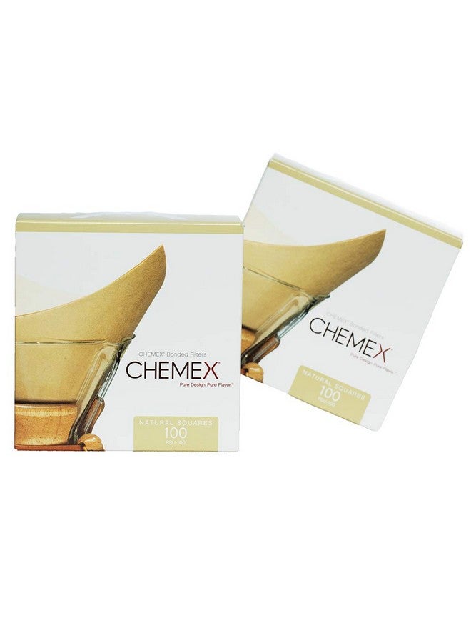 Chemex Chemex Bonded Filter - Natural Square - 100 Count (Pack of 2) - Exclusive Packaging  - Image 2