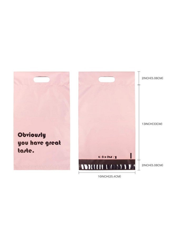 RUSPEPA Poly Mailers 10X13 Inch Pink With Buildin Handle Shipping Bags 3 Mil Pretty Thick Self Adhesive Mailing Envelopes 50 Pack  - Image 5