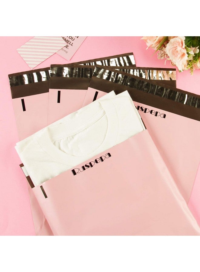 RUSPEPA Poly Mailers 10X13 Inch Pink With Buildin Handle Shipping Bags 3 Mil Pretty Thick Self Adhesive Mailing Envelopes 50 Pack  - Image 2