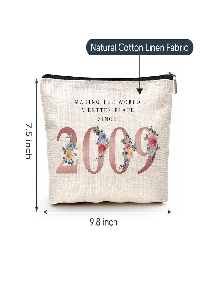 Makeup Bags for Teen Girl Gifts Trendy Stuff, Cosmetic Bag for Travel Toiletry,17 Years Old Girl Gift, Birthday Gifts for Sister, Best Friend (Year 2009) - Image 2