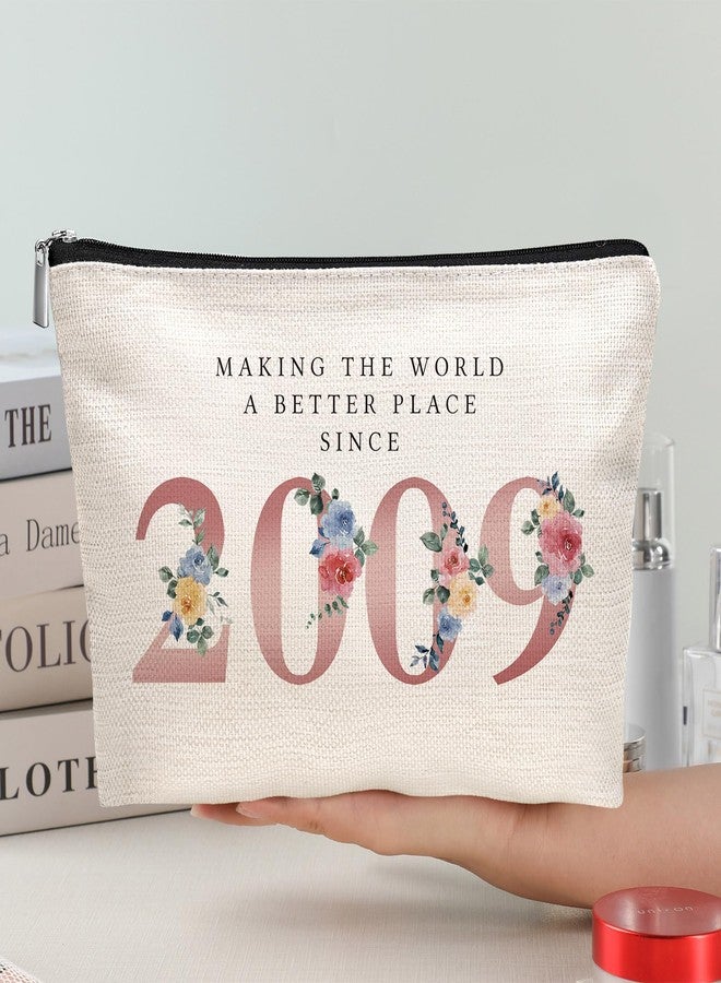 Makeup Bags for Teen Girl Gifts Trendy Stuff, Cosmetic Bag for Travel Toiletry,17 Years Old Girl Gift, Birthday Gifts for Sister, Best Friend (Year 2009) - Image 4