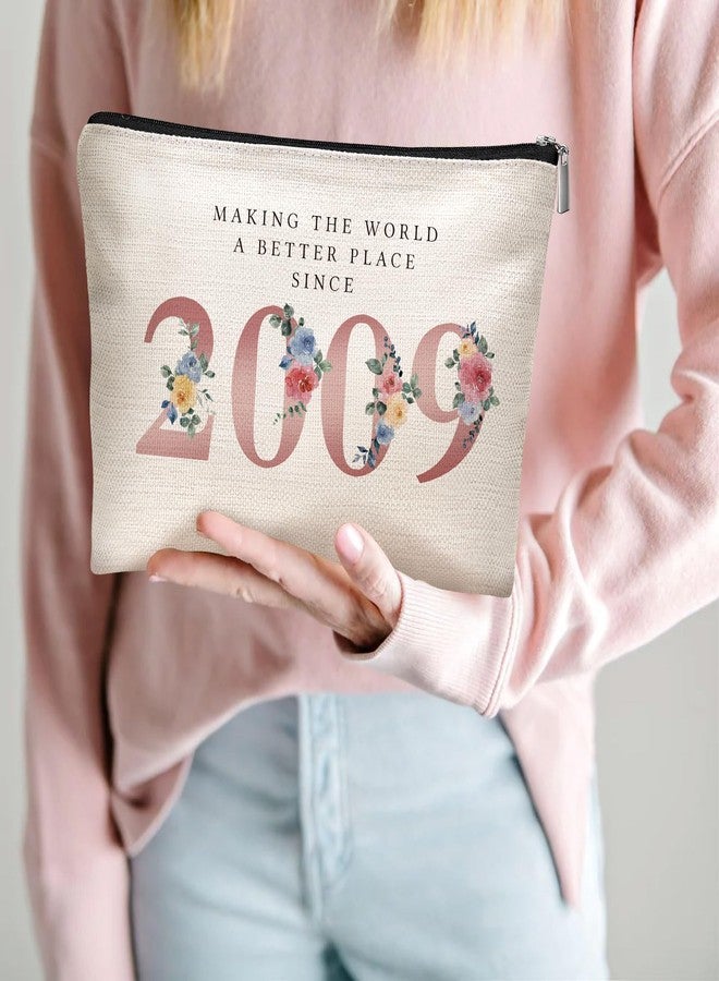 Makeup Bags for Teen Girl Gifts Trendy Stuff, Cosmetic Bag for Travel Toiletry,17 Years Old Girl Gift, Birthday Gifts for Sister, Best Friend (Year 2009) - Image 3