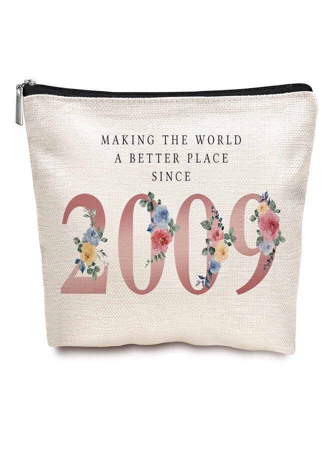Makeup Bags for Teen Girl Gifts Trendy Stuff, Cosmetic Bag for Travel Toiletry,17 Years Old Girl Gift, Birthday Gifts for Sister, Best Friend (Year 2009) - Image 1