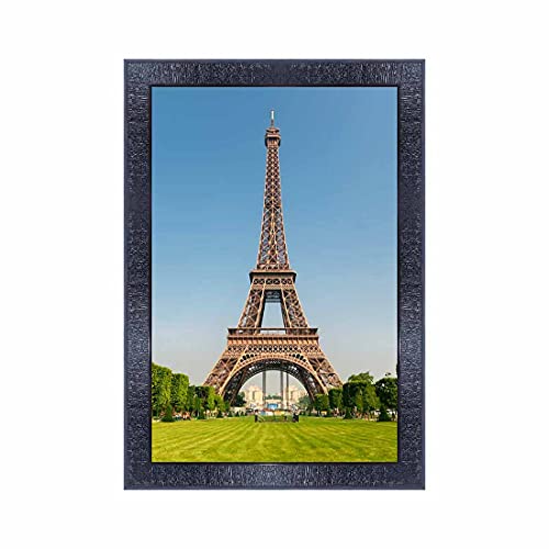 pnf Poster And Frames Eiffel Tower Landscape Scenery Wooden Photo Frame With Acrylic Sheet | Living Room, Bedroom | Home Decoration Item | Best Gifting Option (10x14inch Multicolour,Synthetic) 25384 - Image 1