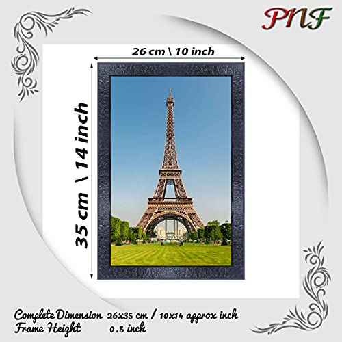 pnf Poster And Frames Eiffel Tower Landscape Scenery Wooden Photo Frame With Acrylic Sheet | Living Room, Bedroom | Home Decoration Item | Best Gifting Option (10x14inch Multicolour,Synthetic) 25384 - Image 2