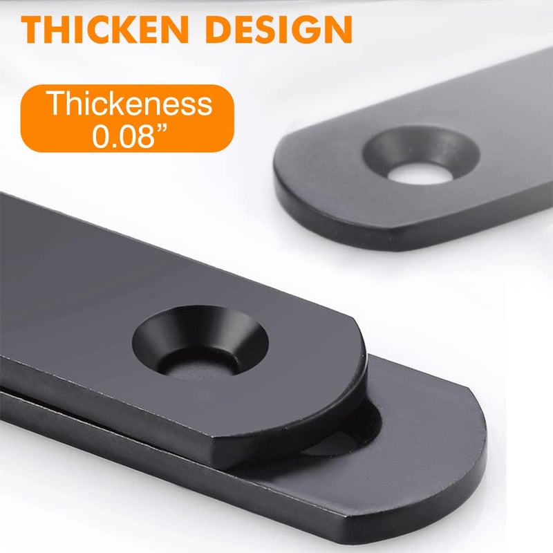 Small L Brackets: 20 Pcs Black Iron, Rust Resistant, Easy Installation - L-shaped Corner Mount Brackets with 40 Screws for Home Improvement, DIY Furniture Shelf Fixing - Image 5