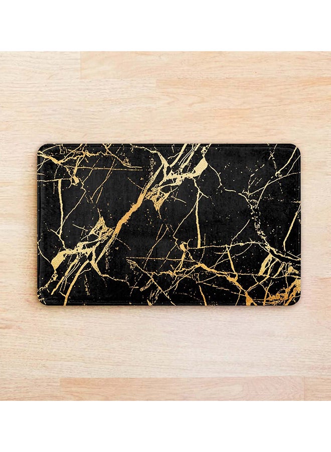RIZARIES SuperSoft Black & Gold Door Mat, Non-slip Washable, 50 x 80cm  - Image 2