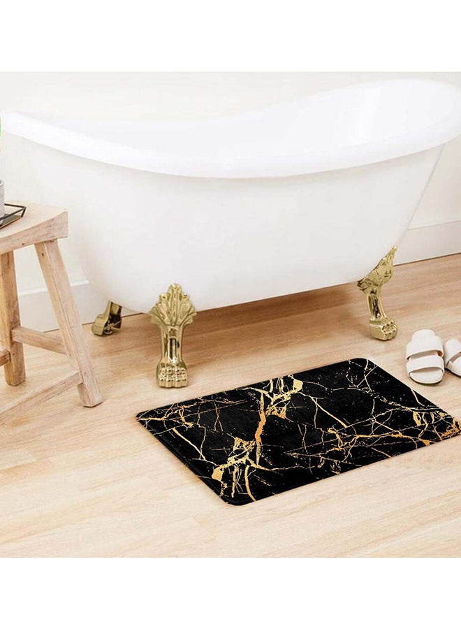 RIZARIES SuperSoft Black & Gold Door Mat, Non-slip Washable, 50 x 80cm  - Image 3