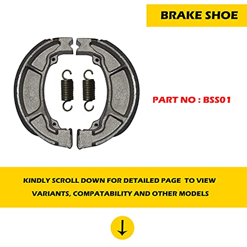 NIKAVI BSS01 Motorcycle Brake Shoe set Compatible for Honda Activa ( F & R) /Honda CB Unicorn (F & R) / Honda CBF Stunner (F & R) / Honda CB Shine (F & R) / Honda SP Shine ( F & R) / Honda Aviator (Rear) / Honda DIO (Rear) / Honda Eterno (Rear) - Image 2