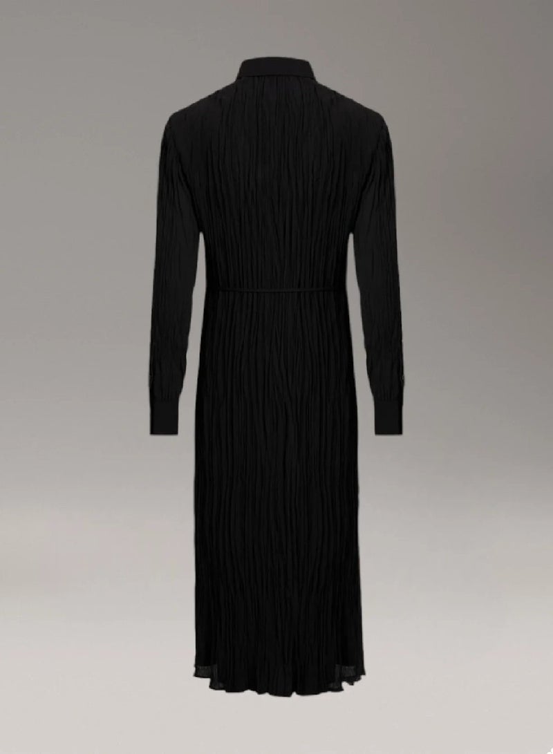 كالفن كلاين فستان بنمط قميص متوسط الطول مزين بكسرات - Image 5