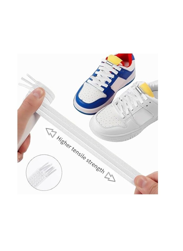 Generic - Pair of No Tie Shoe Laces Elastic, elastic laces with quick release, rubber shoelaces suitable for trainers, Shoelaces with Laces Lock, Stretchy Tieless Shoe Laces suitable for most types of shoes - Image 1