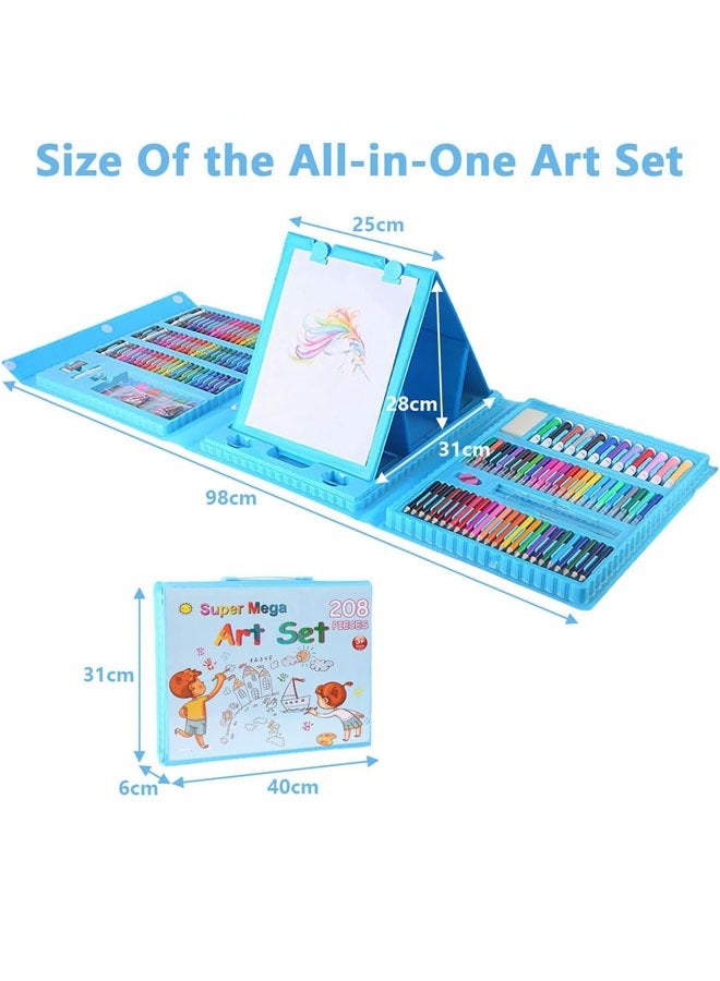 Beauenty 208 PCS Art Supplies Drawing Art Kit for Kids Adults Set with Oil Pastels Crayons, Colored Pencils Paint Brush Watercolor for Budding Artists Kids Teens Boys Girls - Image 5
