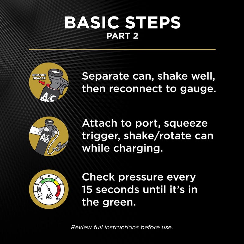 A/C Pro InterDynamics Car Air Conditiioner Gauge and Hose by InterDynamics, A/C Pro Air Conditioner Recharge Gauge and Dispenser for Cars, Trucks, 24 In Hose - Image 3