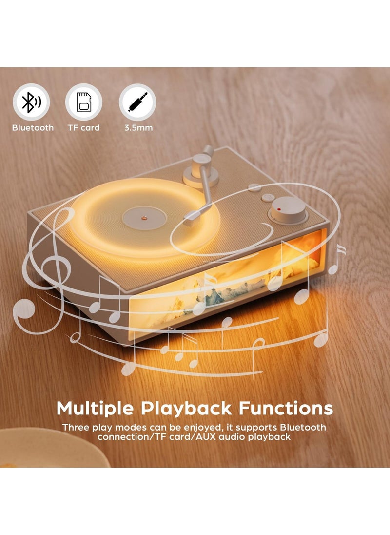 Retro Bluetooth Speakers Portable, Vinyl Record Player Style Portable Wireless Speaker, with Aroma Diffuser Night Light Old Fashioned Classic Phonograph Style Speaker Support TF Card AUX - Image 4