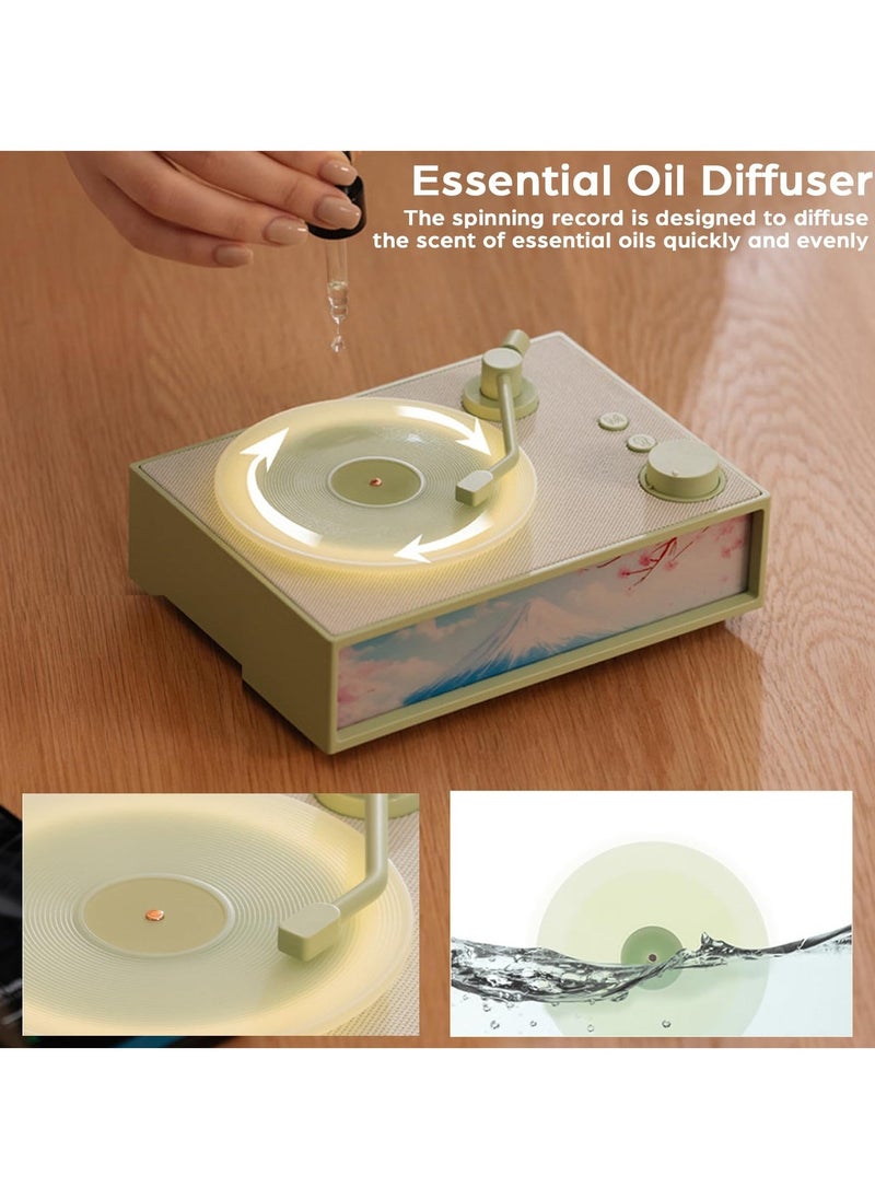 Retro Bluetooth Speakers Portable, Vinyl Record Player Style Portable Wireless Speaker, with Aroma Diffuser Night Light Old Fashioned Classic Phonograph Style Speaker Support TF Card AUX - Image 5