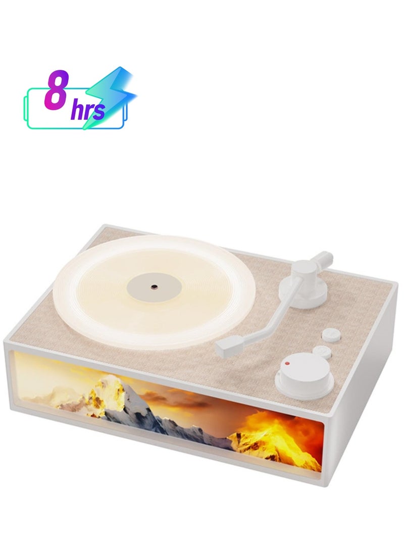 Retro Bluetooth Speakers Portable, Vinyl Record Player Style Portable Wireless Speaker, with Aroma Diffuser Night Light Old Fashioned Classic Phonograph Style Speaker Support TF Card AUX - Image 1