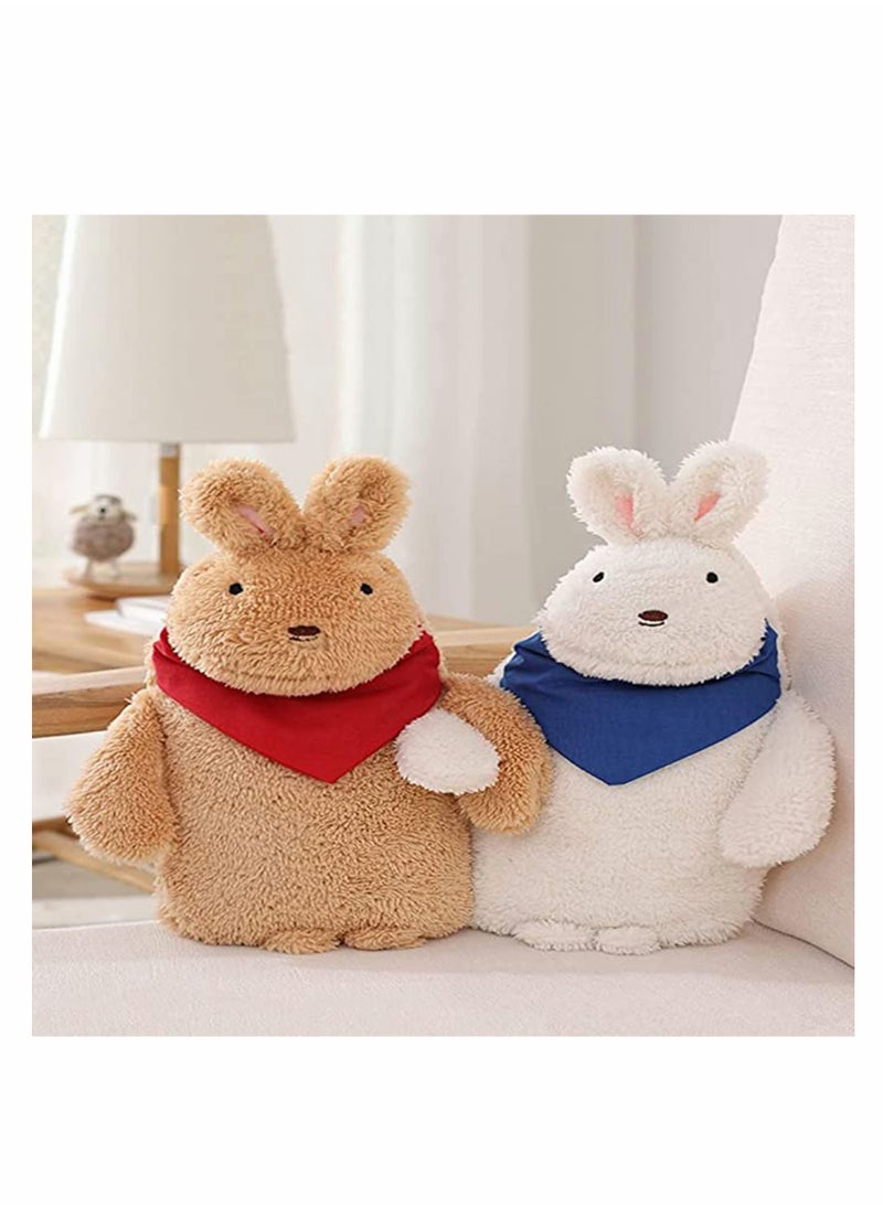 KASTWAVE Hot Water Bag, Water Injection Irrigation, Warm Plush Fabric, Cute Brown Rabbit, Portable Winter Hand Warmer, Explosion-Proof, Winter Warm Accessories Outdoor Home Bag (1000ml)  - Image 5