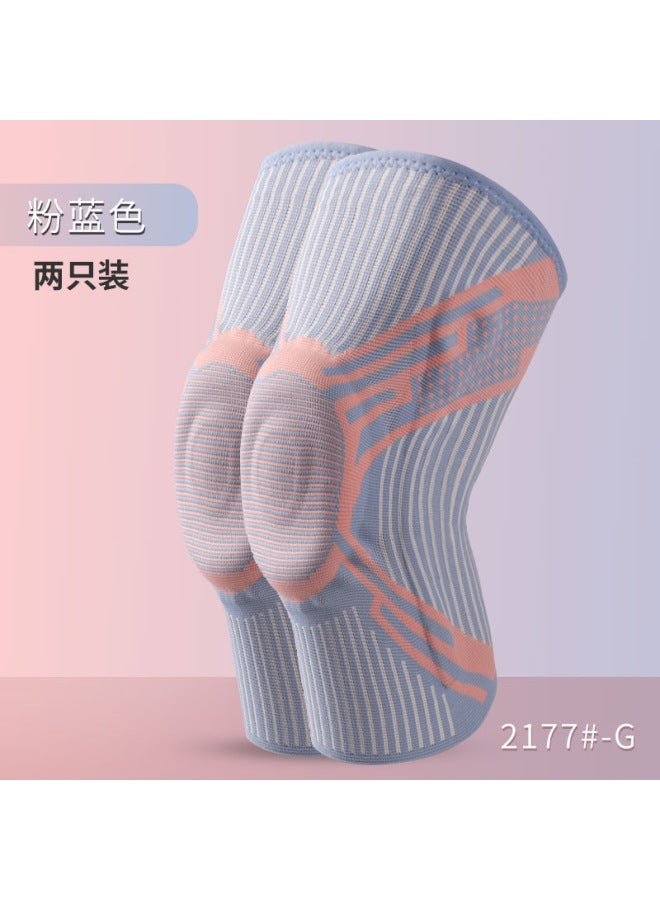 Sports Knee Protector Men's Knee Silicone Protection Running Fitness Basketball Skipping Knee Protector Warm Leg Protector Patella Belt Protector