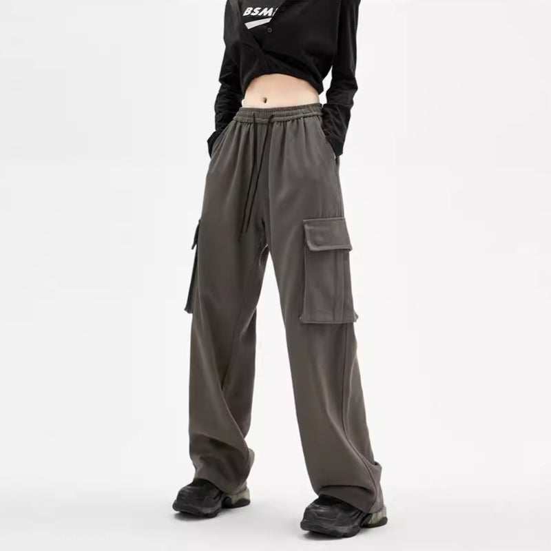 Workwear Casual Pants Men'S And Women'S Trendy Brand Loose Straight American Solid Color Simple All-Match Wide Leg Pants - Image 2
