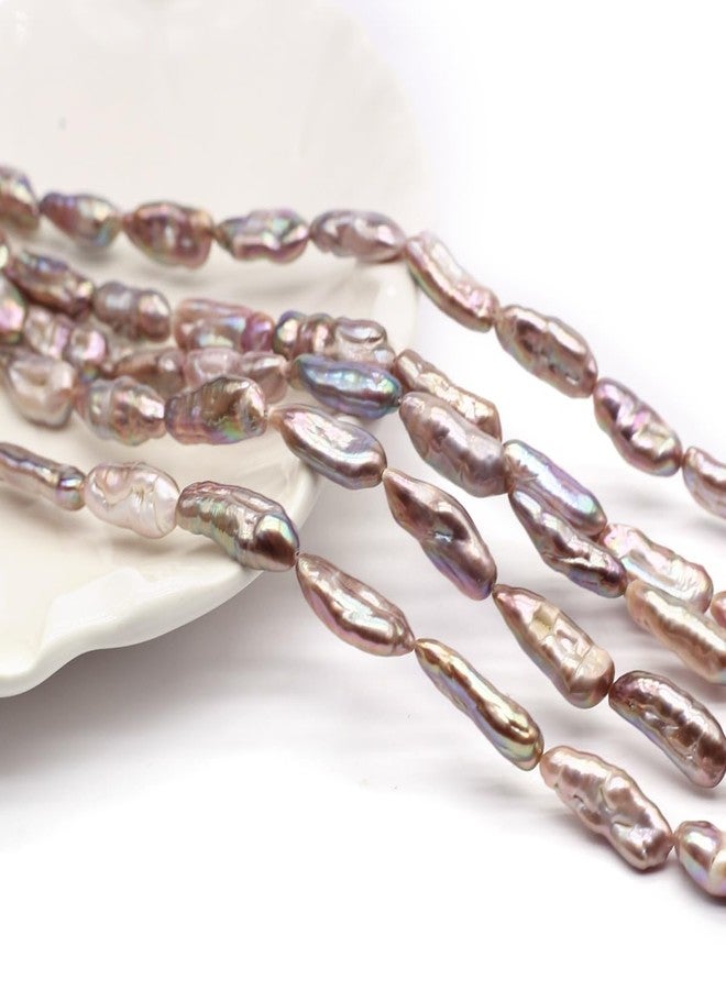 Zotoone Natural Irregular Cultured Freshwater Pearl Baroque Pearl Beads Loose Bead for DIY Women Pendants Earrings Jewelry Making 14.2 inch - Image 3