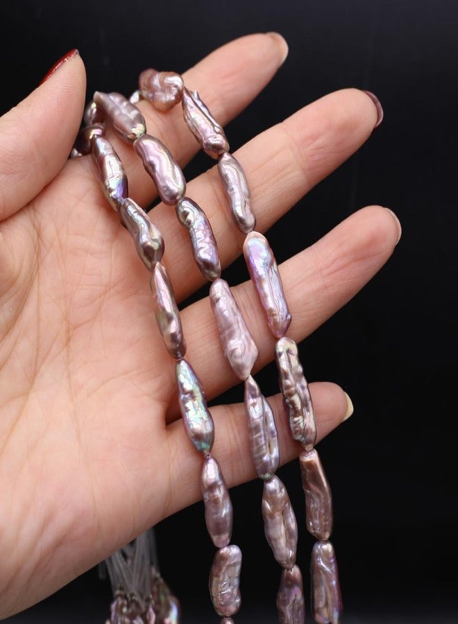 Zotoone Natural Irregular Cultured Freshwater Pearl Baroque Pearl Beads Loose Bead for DIY Women Pendants Earrings Jewelry Making 14.2 inch - Image 2