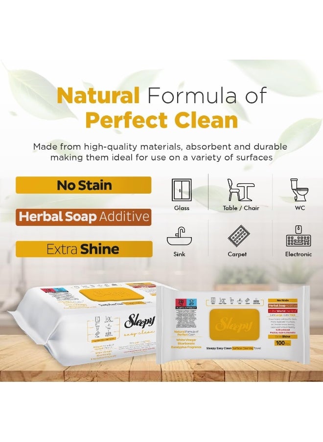 Sleepy - Easy Clean Multi-Surface Cleaning Wipes And Mop Towel, Herbal Soap, Clove And Cinnamon Additive, 250 Wipes - Image 1