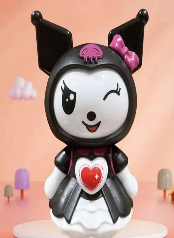 Kuromi Keychain with Changing Facial Expressions - Super Cute (Purple) - Image 1