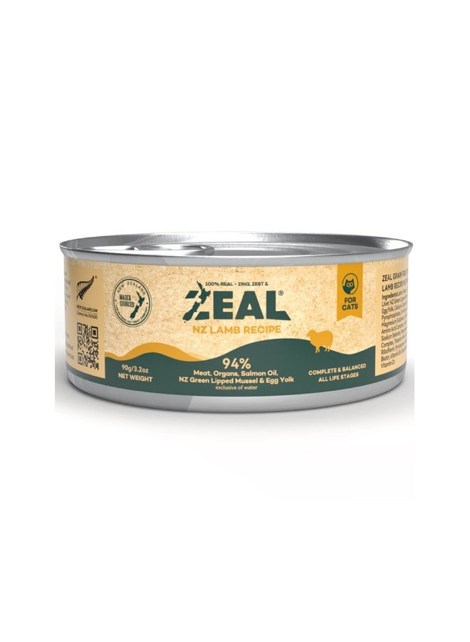 Zeal Grain Free Lamb Recipe Canned Cat Food - 90 g