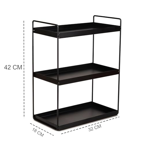 Cri8Hub Premium 3-Tier Storage Stand for Kitchen, Bathroom, Spice Rack, Cosmetic Organizer, Bathroom Shelf Rack, Countertop Oragnizer Rack, Masala Box Stand, Space Saver Rack (Kitchen Spice Rack) - Image 2