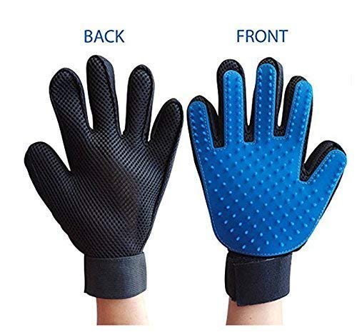 Birudmart Pet Grooming Glove - Gentle Deshedding Brush Glove - Efficient Pet Hair Remover Mitt - Enhanced Five Finger Design - Perfect for Dog & Cat with Long & Short Fur - 1 Pair - Image 3