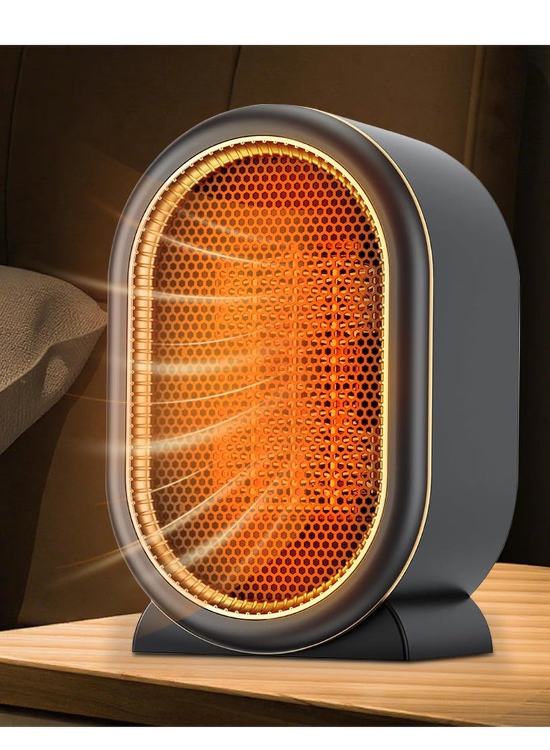 Naxifly Space Heater, 1200W Electric Heaters Indoor Portable, Overheat and Tip-Over Protection, PTC Fast Heating, 2 Mode, for Bedroom, Office and Indoor Use, Home - Black Portable Heater|（black） - Image 1