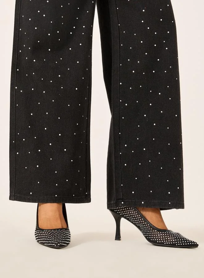 ستايلي حذاء كعب عالٍ رسمي شبكي