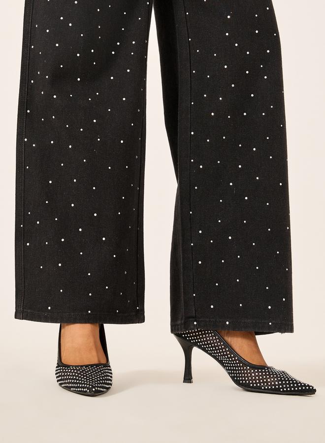 ستايلي حذاء كعب عالٍ رسمي شبكي - Image 2