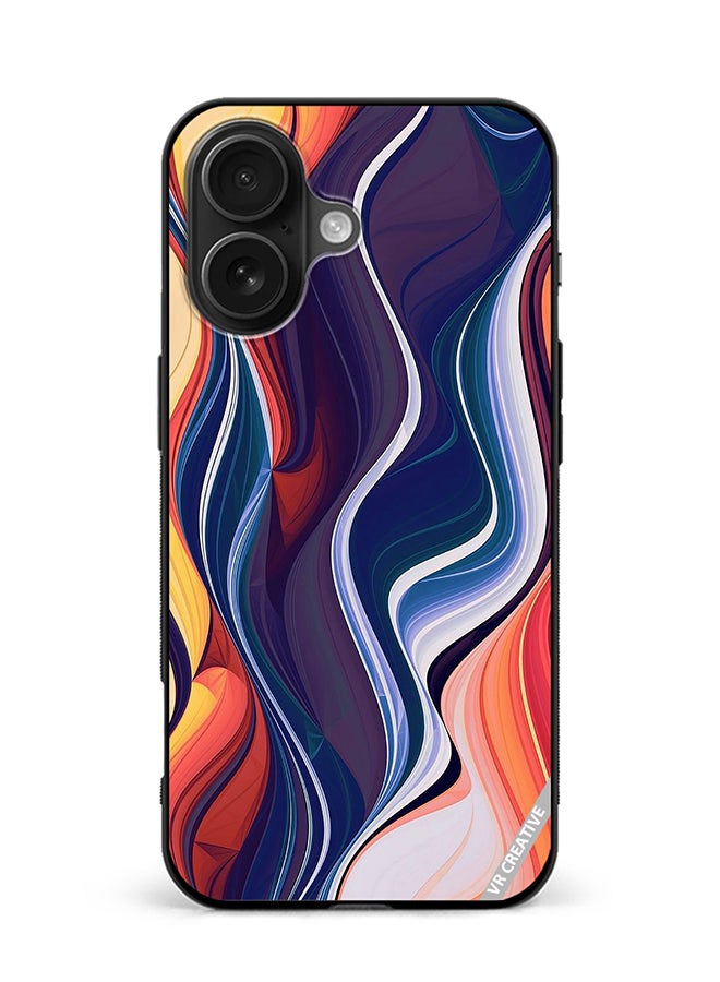 VR CREATIVE Protective Case Cover For Apple iPhone 16 Plus Abstract Design Multicolour