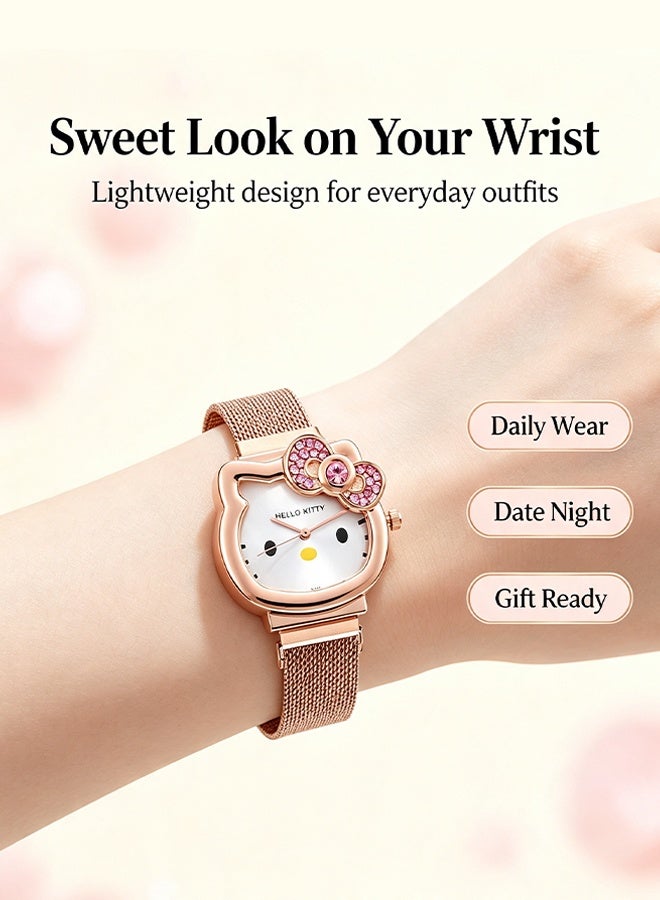 Hello Kitty Kids Watch Gift Set, Pink Watch + Bracelet for Girls (Perfect Gift!) - Image 3