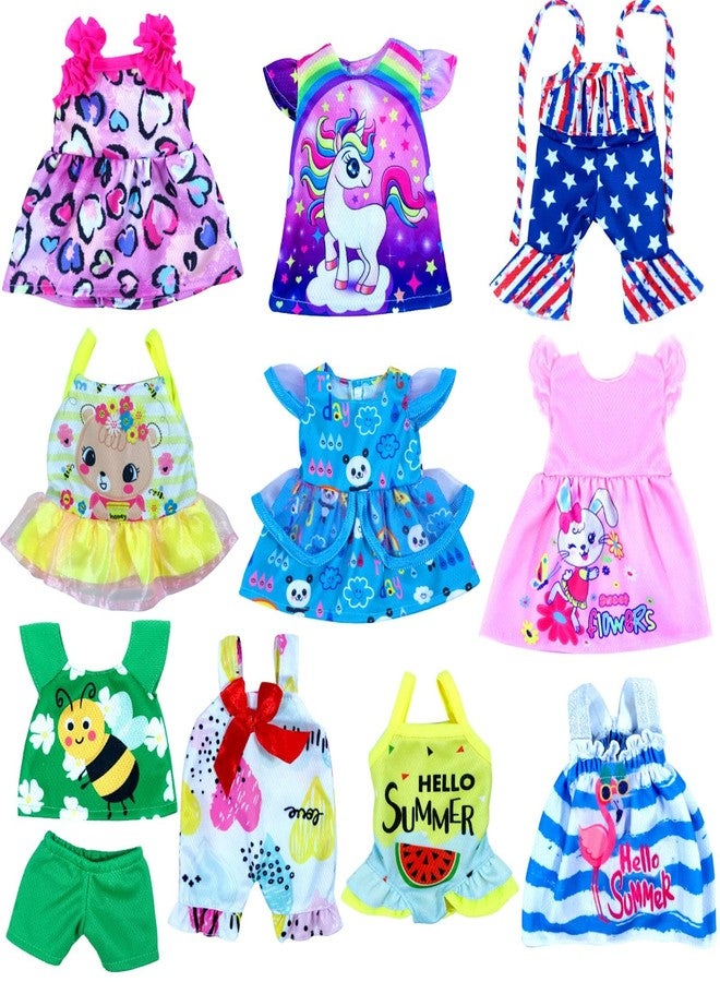 WONDOLL 12 inch Alive Baby Doll-Clothes and Accessories - 10 Sets Clothes for 10-12 Inch Dolls, Baby Doll Clothes Dress Outfits Accessories Christmas Birthday Gift for Kids - Image 1