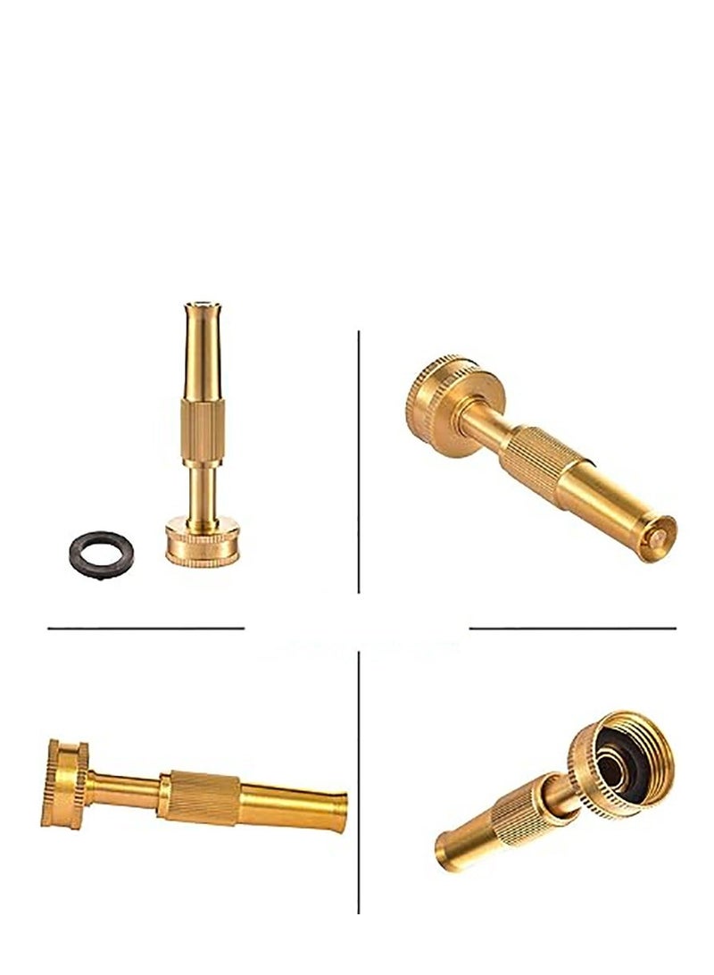 High Pressure Brass Heavy Duty Adjustable Twist Hose Nozzle Jet Sweeper Nozzle for Garden Hoses (2 Pack) - Image 3