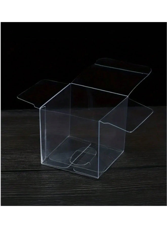 ANUM BY MUNA 10 Pieces Printed Transparent PVC Gift Boxes – Single-Color Printed Plastic Boxes, Ideal for Displaying Jewelry, Chocolates, Toys, and Practical Gifts. Dust-Protected Display Box, Perfect for Jewelry, Weddings, - Image 2